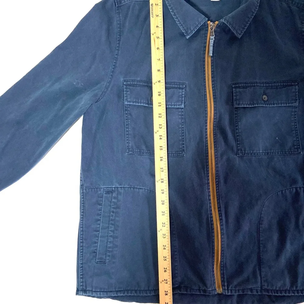 Carbon2Cobalt Men's XL Denim Jacket Blue Jean. Full Zipper 100% Cotton - Picture 11 of 16